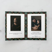 Plaid写真モダン上の休日の挨拶スクリプト シーズンカード (内部)