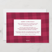 Plaid写真名門私立校風のギャラリークリスマスカード シーズンカード (裏面)