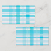 plaid名刺テンプレート青と白カスタム色 名刺 (正面/裏面)