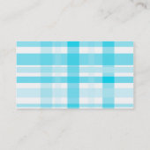 plaid名刺テンプレート青と白カスタム色 名刺 (裏面)