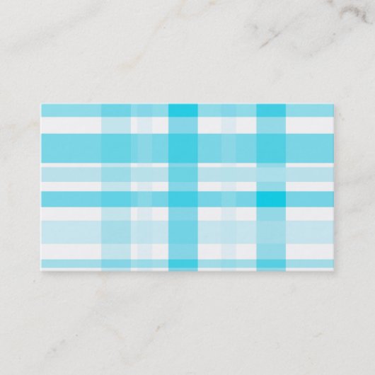 plaid名刺テンプレート青と白カスタム色 名刺 (正面)