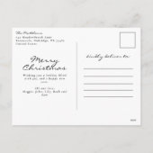 Plaid家族素朴写真クリスマス シーズンポストカード (裏面)