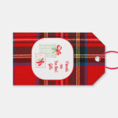 PLAID水の色の休日の友人はギフト最高のである ギフトタグ (正面(横))