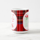 PLAID水の色の休日の友人はギフト最高のである コーヒーマグカップ (中央)