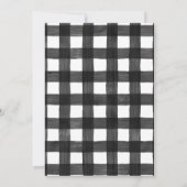 Plaid白黒1ハッピーキャンパーありがとう 招待状 (裏面)