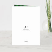 Plaid素朴 Christmas Tree Forest写真実在 箔グリーティングカード (裏面)