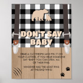 Plaid素朴 Lumberjack赤ちゃんシャワーベビーしない ポスター (正面)