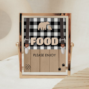 Plaid素朴 Lumberjack赤ちゃんシャワー食品 ポスター