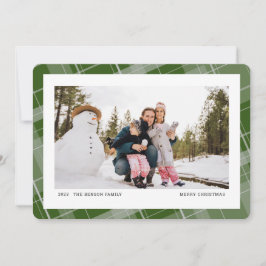 Plaid ミニマル One Photo Green Horizontal シーズンカード