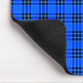 Plaid 王室の Blue Black Checks Pattern-57686 マウスパッド (コーナー)