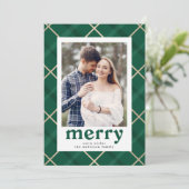 Plaid 色彩の鮮やか Greenと金ゴールド3写真 シーズンカード (スタンド正面)