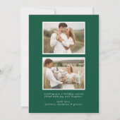 Plaid 色彩の鮮やか Greenと金ゴールド3写真 シーズンカード (裏面)