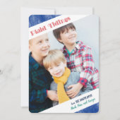 Plaid 1またミニマルは2フォトホリデーカード シーズンカード (正面)