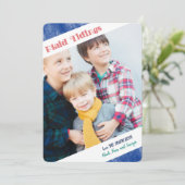 Plaid 1またミニマルは2フォトホリデーカード シーズンカード (スタンド正面)