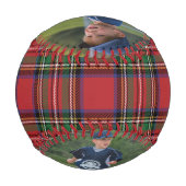 Plaid 2枚素朴の写真Red and Green Stewartタータンチェック 野球ボール (正面)