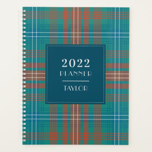 Plaid 2024クラン素朴ウィルソンタータンチェック プランナー手帳 (正面)