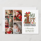 Plaid 6素朴フォト初めてのクリスマス シーズンカード (正面)