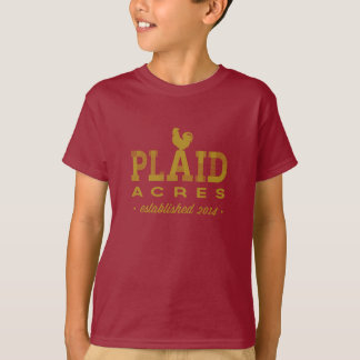 Plaid Acres – 収穫キッズティー Tシャツ