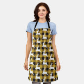 Plaid and deer apron エプロン (着用した状態)
