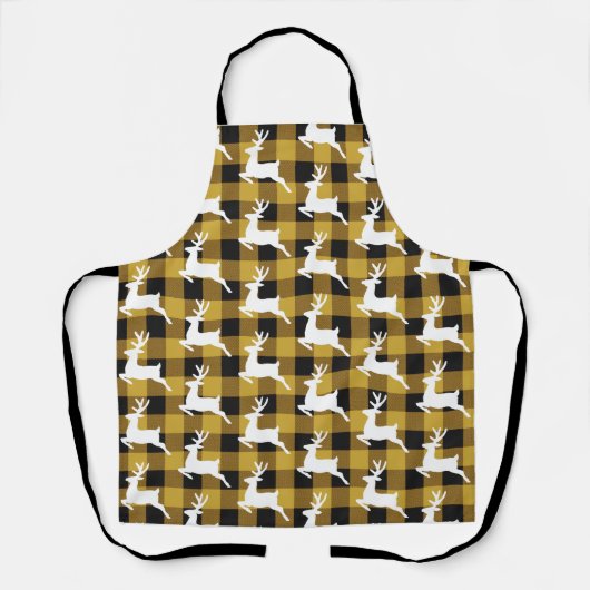 Plaid and deer apron エプロン (正面)