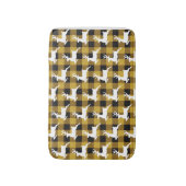 Plaid and deer bath mat バスマット (正面縦)