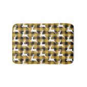 Plaid and deer bath mat バスマット (正面)