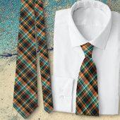 Plaid Angled Blue Green Tie ネクタイ