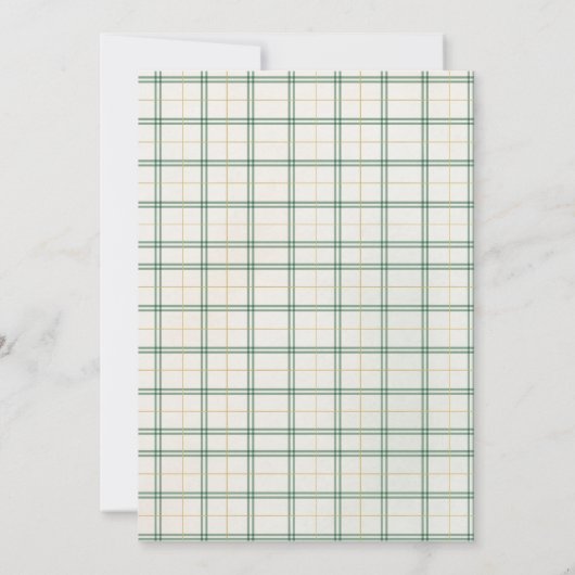 Plaid Baby It's Cold Outside Baby Shower 招待状 (裏面)