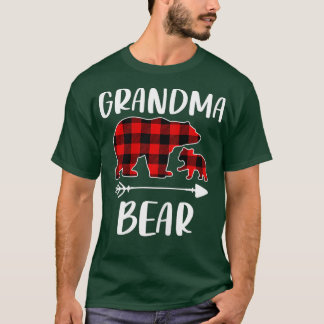 Plaid Bear Matching Family Outfits, Funny Grandma  Tシャツ