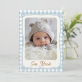 Plaid Blue First Rodeo月次バナーフラグカード 招待状 (スタンド正面)