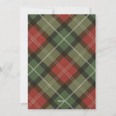 Plaid Border Christmas and New Year Photo Card シーズンカード (裏面)