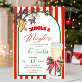 Plaid Bow Preppy Jingle and Mingle Christmas Party 招待状