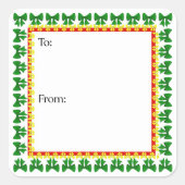 Plaid Bows Sticker スクエアシール (正面)