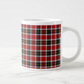 Plaid Brown Checks Pattern ジャンボコーヒーマグカップ (右)