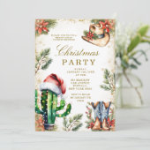  Plaid Brunch and Bubbly Gold Bridal Shower  招待状 (スタンド正面)