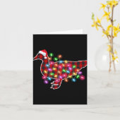 Plaid Buffalo Duck Christmas Pajamas Xmas Lights F カード (黄色い花)