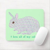 Plaid Bunny、私は私の色の全てを愛し、mouseads マウスパッド (マウス)