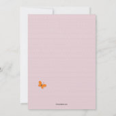 Plaid Butterfly Photo Birthday Party招待 招待状 (裏面)