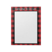 Plaid Camping To Doリストカスタム ノートパッド (回転)