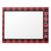Plaid Camping To Doリストカスタム ノートパッド (正面)