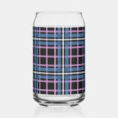 Plaid Can Glass – Blue & Lavender Checkered ガラス缶 (裏面)