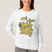 Plaid Cartoon Pig Funny Tartan Farm Animal Tシャツ (正面)
