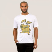 Plaid Cartoon Pig Funny Tartan Farm Animal Tシャツ (正面フル)