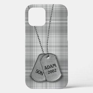 Plaid Case-Mate iPhoneケースの軍隊ドッグタグ iPhone 12ケース