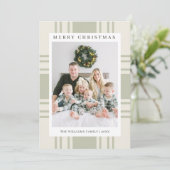 Plaid Christmas Card with Photo Holiday Card シーズンカード (スタンド正面)