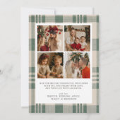 Plaid Christmas Card with Photo Holiday Card シーズンカード (裏面)