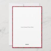 Plaid Christmas Married & Bright Rustic Boho Photo シーズンカード (裏面)