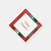 Plaid Christmas Napkins スタンダードカクテルナプキン (角)