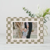 Plaid Christmas Photo Holiday Card シーズンカード (スタンド正面)