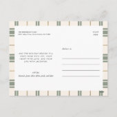 Plaid Christmas Postcard with Photo シーズンポストカード (裏面)